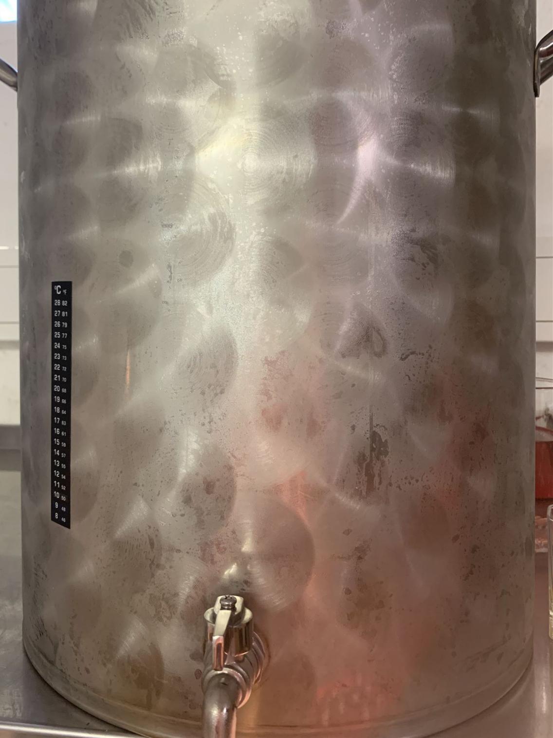 Edelstahl Gärbehälter mit Thermometer und Auslaufhahn