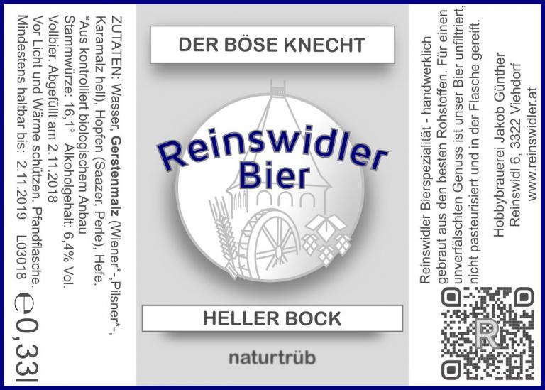 Flaschenetikett Heller Bock