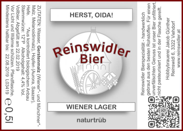 Flaschenetikett Wiener Lager