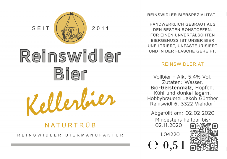 Flaschenetikett Kellerbier