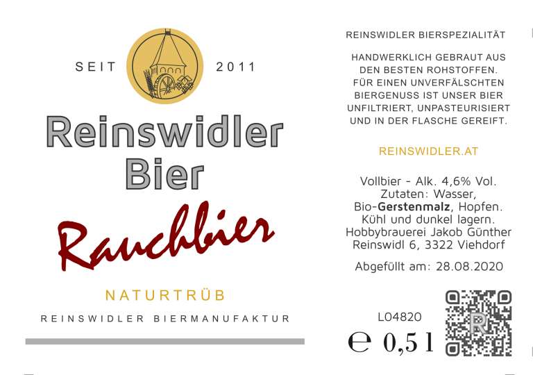 Flaschenetikett Rauchbier