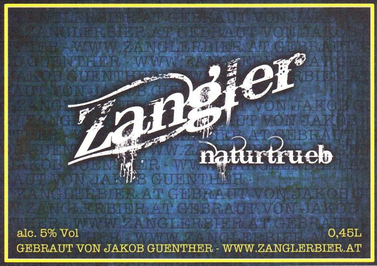 Flaschenetikett Zangler Bier