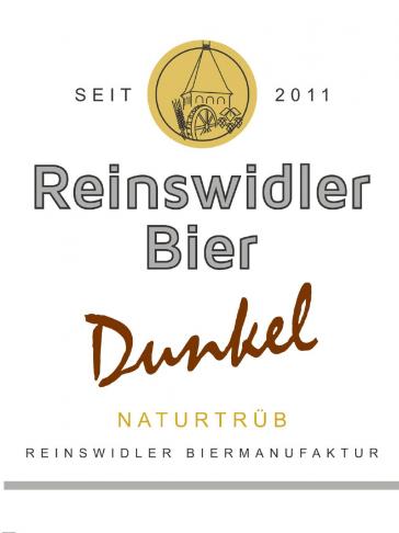 Etikett Reinswidler Bier Dunkel