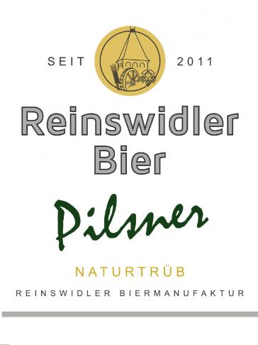 Etikett Reinswidler Pilsner Bier